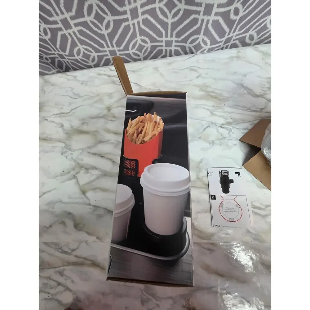 Sharper Image 'Cup Captain' 2 in 1 Cup Holder NIB